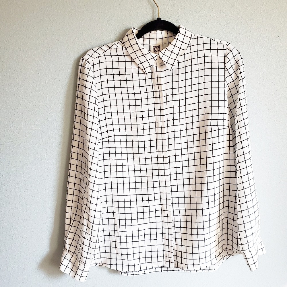 Anne Klein Button Up Blouse-M